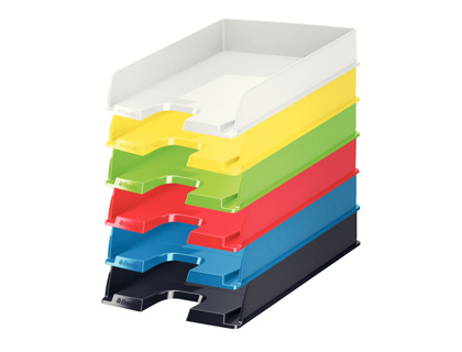 BANDEJA SOBREMESA ESSELTE EUROPOST OPACA COLOR NEGRO VIVIDA 254X61X350 MM