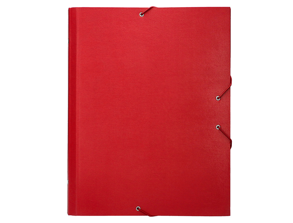 CARPETA CLASIFICADORA LIDERPAPEL 12 DEPARTAMENTOS FOLIO PROLONGADO CARTON FORRADO COLOR ROJO
