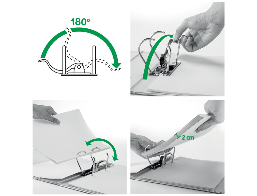 ARCHIVADOR DE PALANCA LEITZ ACTIVE SOLID POLYFOAM 180 DIN A4 LOMO 65 MM BLANCO