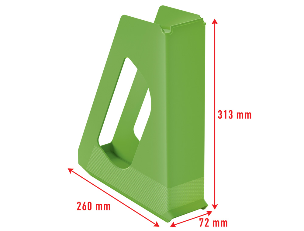 REVISTERO ESSELTE EUROPOST COLOR VERDE VIVIDA 72X313X260 MM