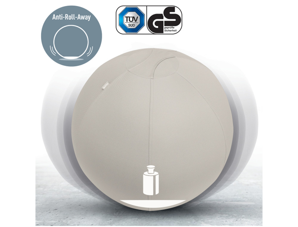 BALON DE ASIENTO LEITZ ACTIVE 65 CM ANTIDESLIZANTE COLOR GRIS