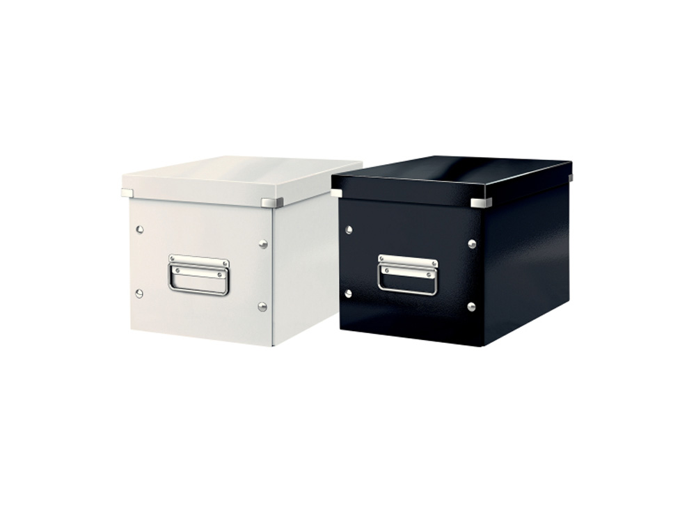CAJA DE ALMACENAMIENTO LEITZ CLICK&STORE CUBICA MEDIANA COLOR BLANCO 265X265X250 MM