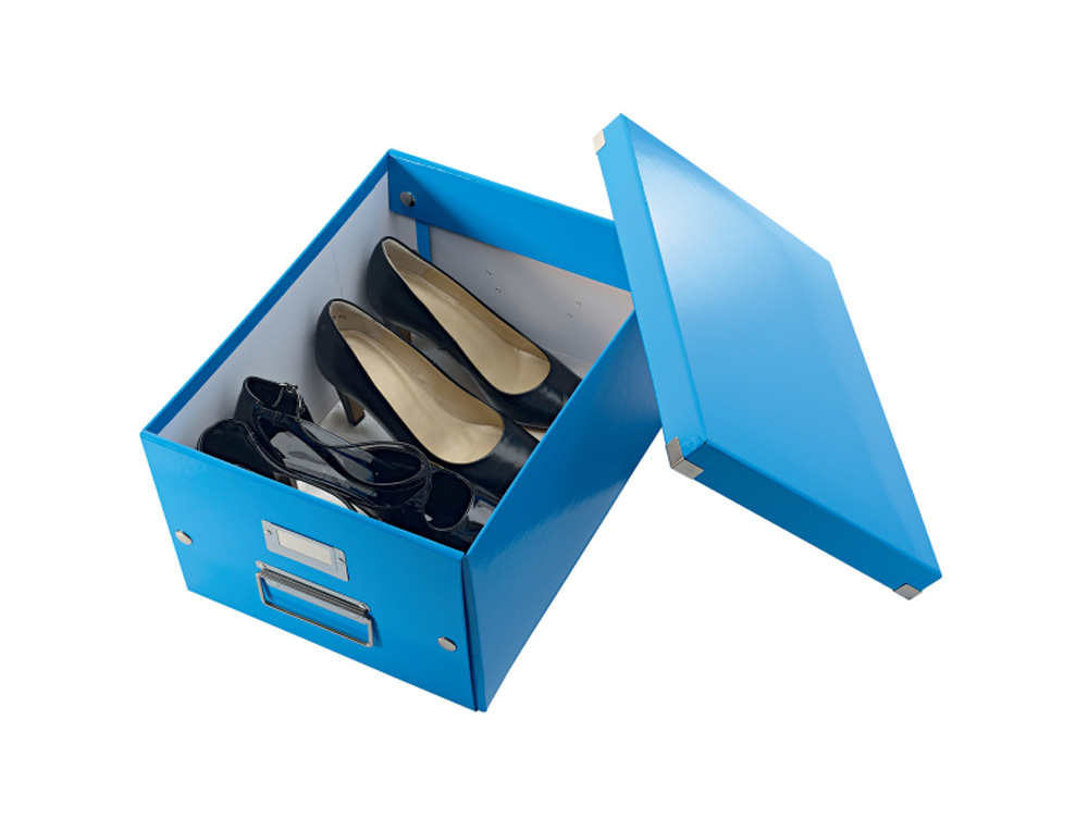 CAJA DE ALMACENAMIENTO LEITZ CLICK&STORE MEDIANA COLOR AZUL 281X200X369 MM