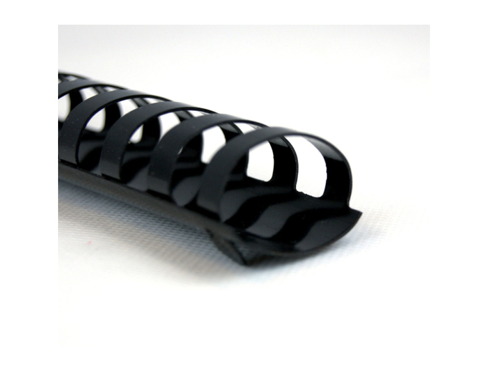 CANUTILLO GBC PLASTICO OVALADO 32 MM COLOR NEGRO CAJA DE 50 UNIDADES