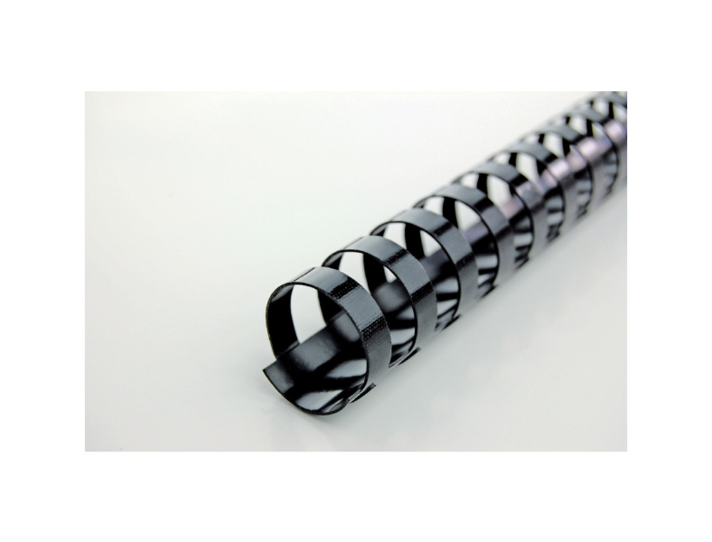 CANUTILLO GBC PLASTICO OVALADO 32 MM COLOR NEGRO CAJA DE 50 UNIDADES