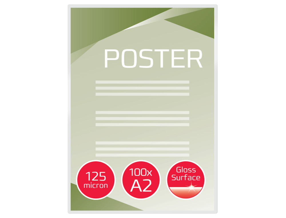 BOLSA DE PLASTIFICAR GBC DIN A2 2X125 MC CAJA DE 50 UNIDADES