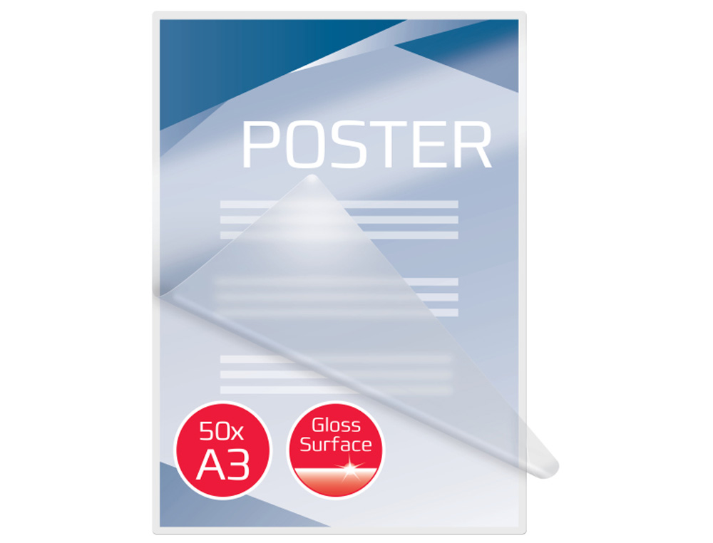 BOLSA DE PLASTIFICAR GBC DIN A3 2X250 MC CAJA DE 50 UNIDADES