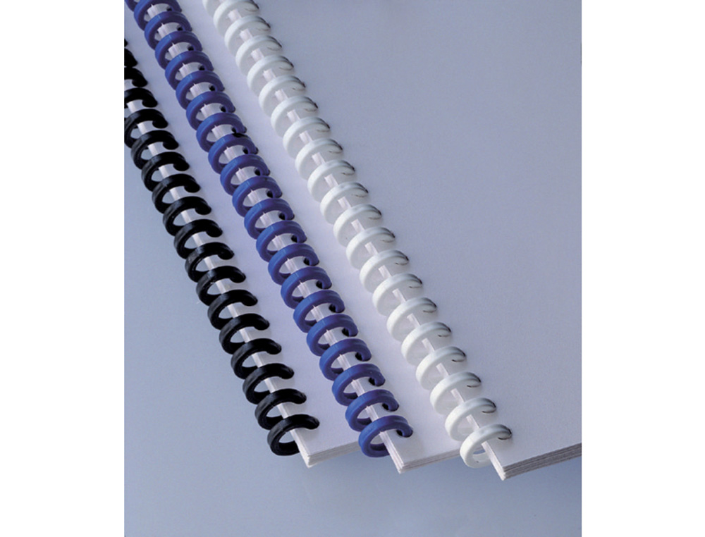 CANUTILLO GBC IBICLICK PLASTICO BLANCO 16 MM CAJA DE 50 UNIDADES