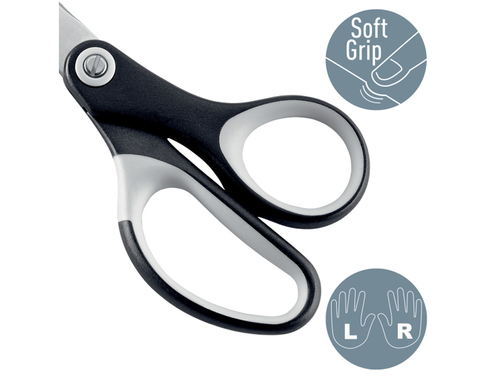 TIJERA LEITZ PREMIUM TITANIUM 180 MM COLOR NEGRO