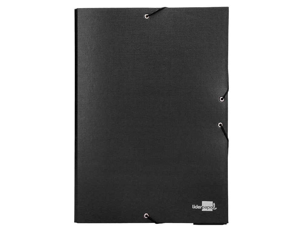 CARPETA PROYECTOS LIDERPAPEL FOLIO LOMO 90MM CARTON FORRADO NEGRA