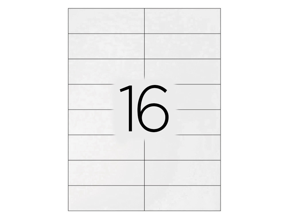 ETIQUETA ADHESIVA Q-CONNECT KF10651 TAMAÑO 96,5X33,9 MM FOTOCOPIADORA LASER INK-JET CAJA CON 100 HOJAS DIN A4