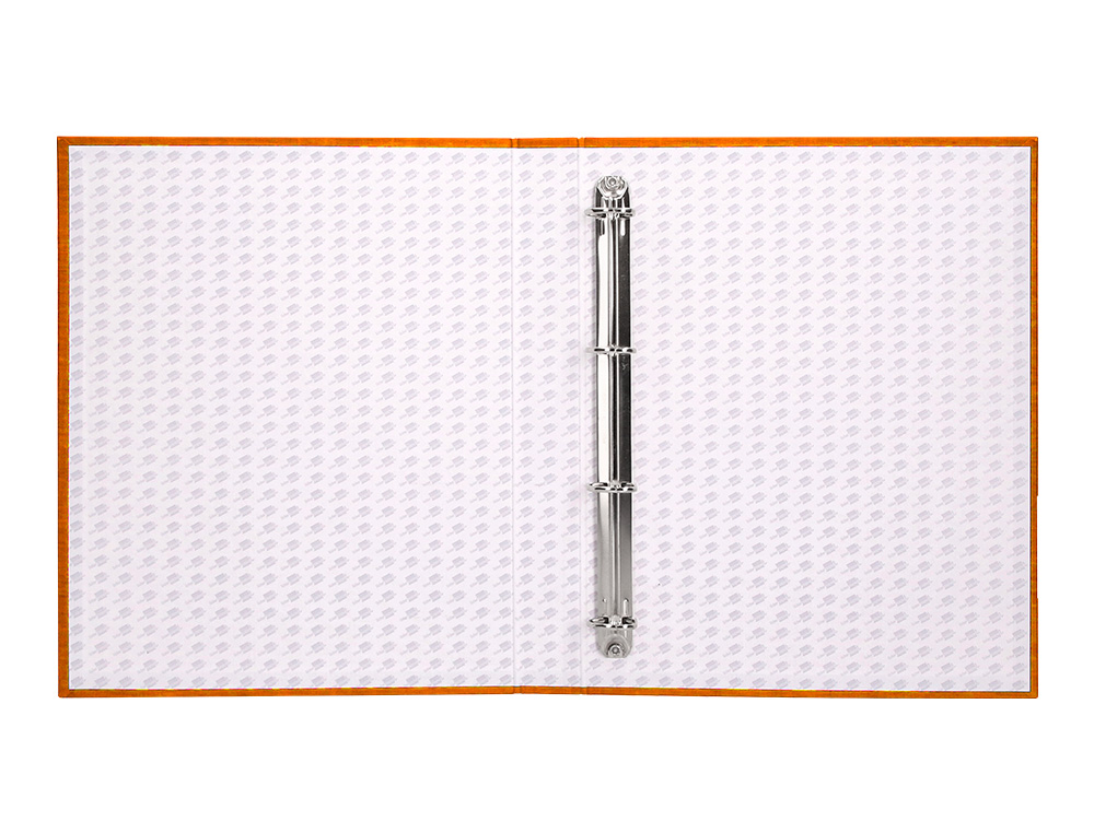 CARPETA DE 4 ANILLAS 25MM MIXTAS LIDERPAPEL FOLIO CARTON FORRADO PAPER COAT NARANJA