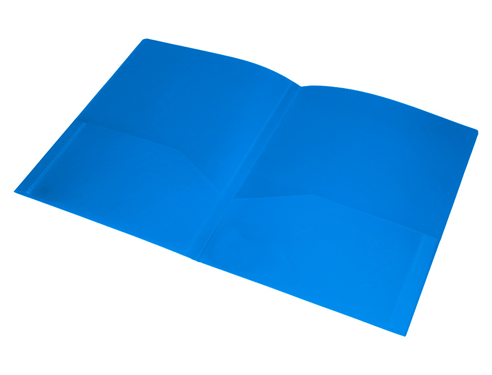 CARPETA LIDERPAPEL DOSSIER DOS BOLSAS CANGURO 45682 POLIPROPILENO DIN A4 AZUL