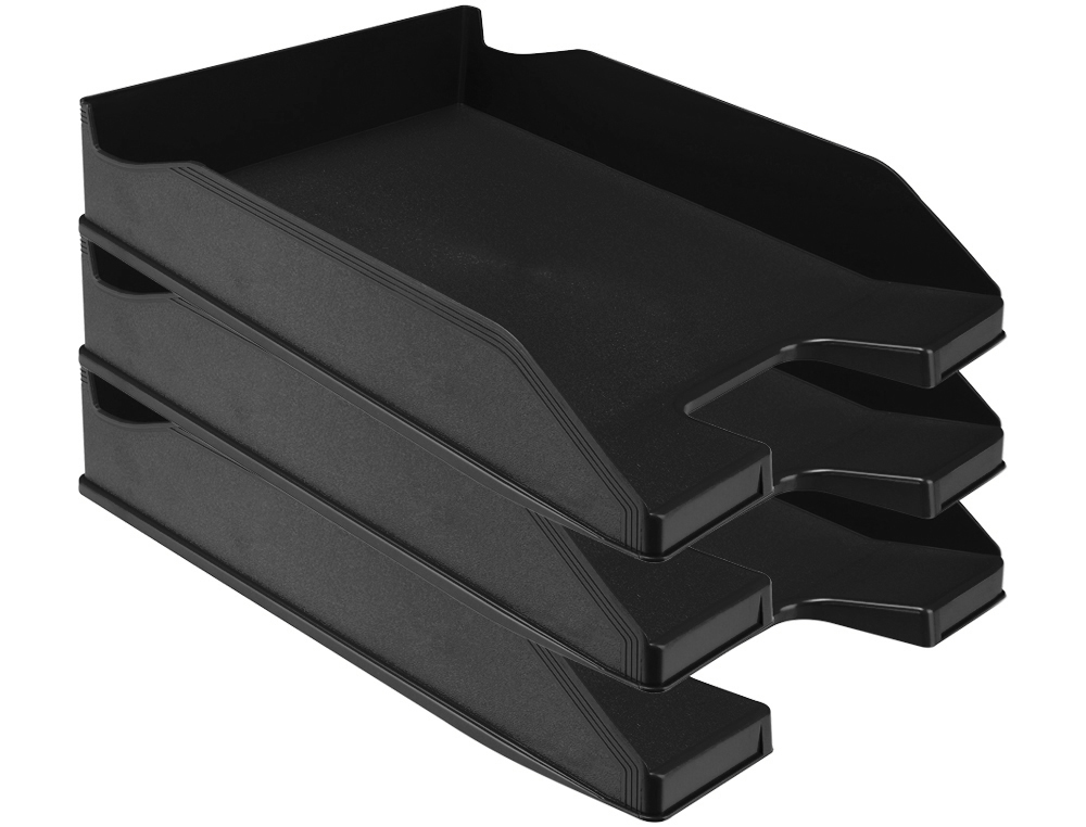 BANDEJA SOBREMESA PLASTICO Q-CONNECT NEGRO OPACO 100% RECICLADO 240X70X340 MM