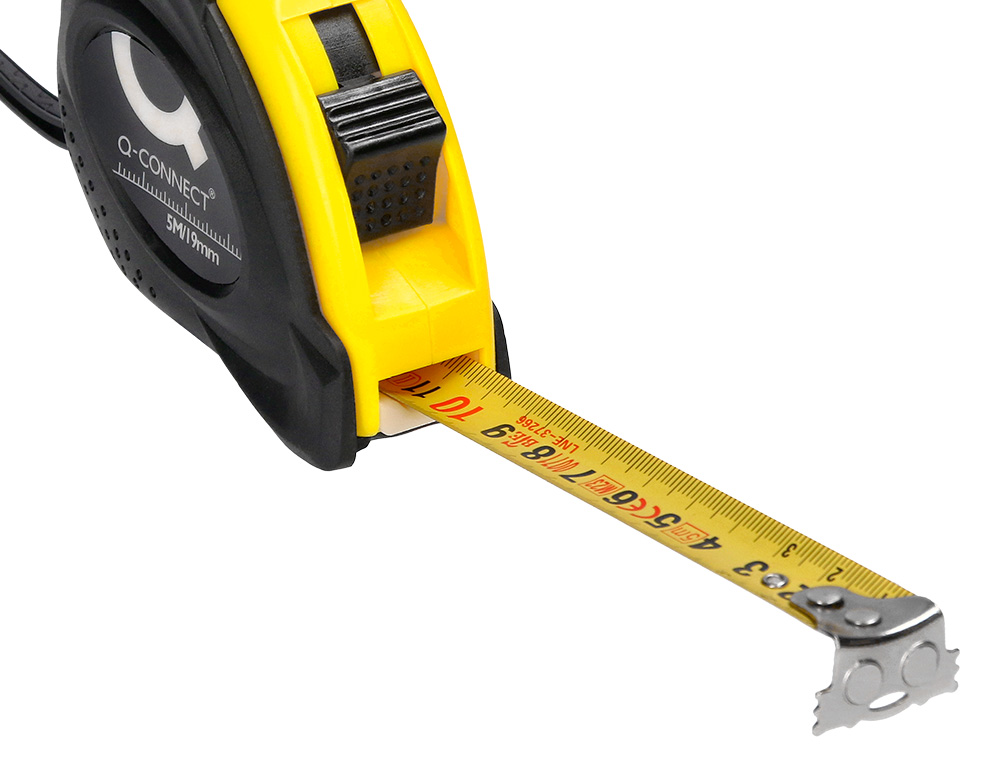 FLEXOMETRO Q-CONNECT CON FRENO MATERIAL ANTICHOQUE 19 MM DE ANCHO LONGITUD 5 MT