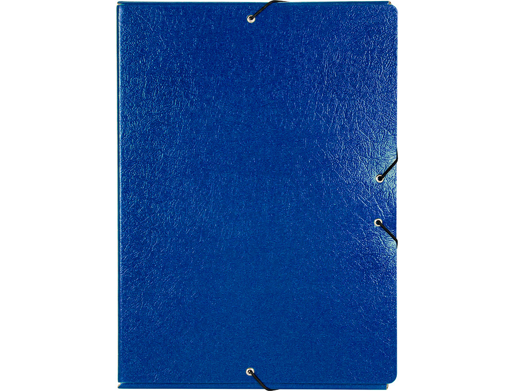 CARPETA PROYECTOS LIDERPAPEL FOLIO LOMO 70MM CARTON GOFRADO AZUL