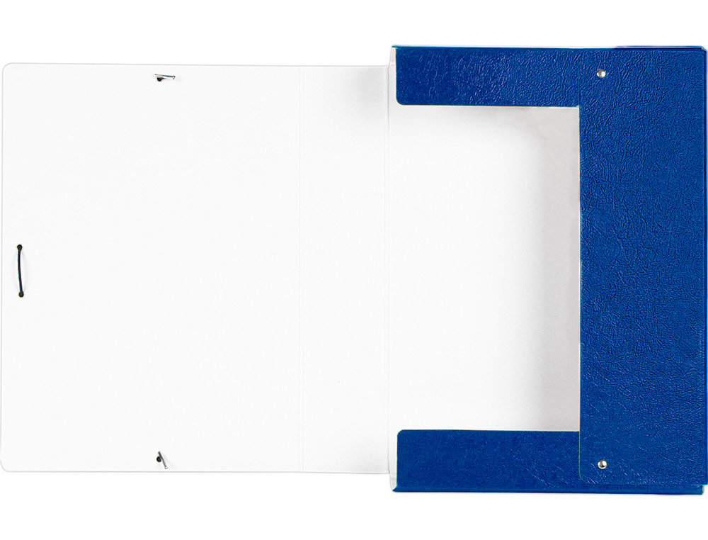 CARPETA PROYECTOS LIDERPAPEL FOLIO LOMO 70MM CARTON GOFRADO AZUL