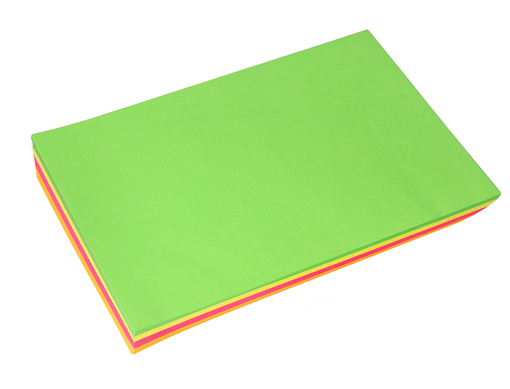 PAPEL COLOR LIDERPAPEL A4 75GR NEON 4 COLORES SURTIDOS PAQUETE DE 100 HOJAS