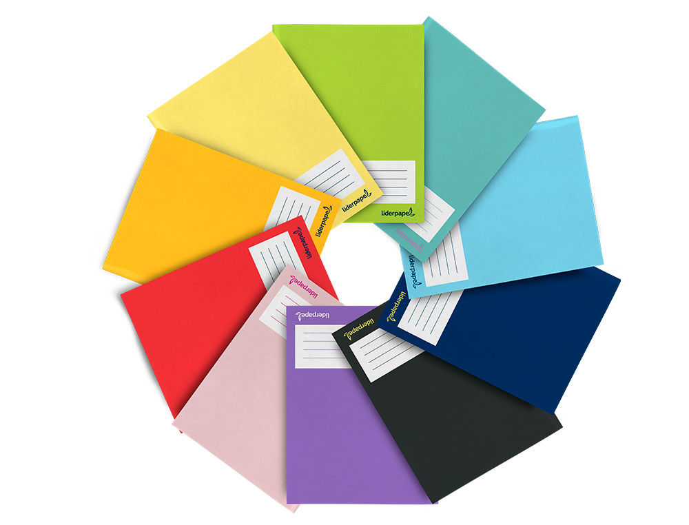 LIBRETA LIDERPAPEL SMART A5 80 HOJAS 60GR HORIZONTAL CON DOBLE MARGEN COLORES SURTIDOS TAPA BLANDA