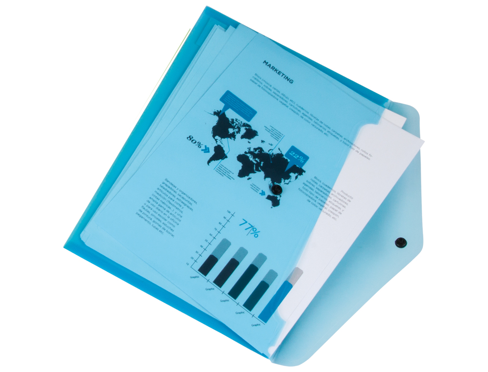 CARPETA LIDERPAPEL DOSSIER BROCHE POLIPROPILENO DIN A4 PACK DE 4 COLORES SURTIDOS