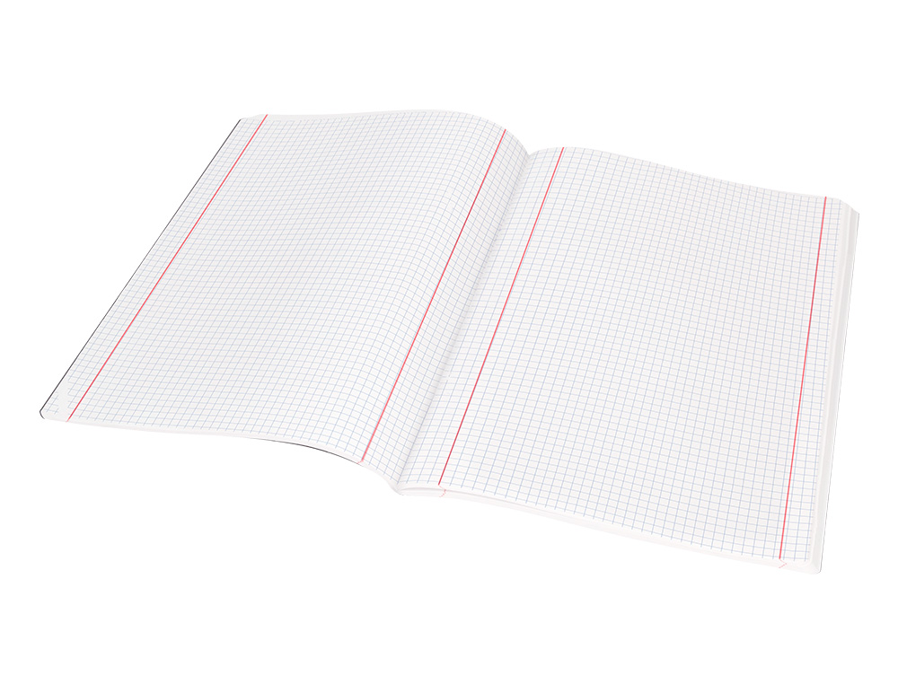 LIBRETA LIDERPAPEL TAPA NEGRA A5 80 HOJAS 60GR CUADRO 5MM CON DOBLE MARGEN