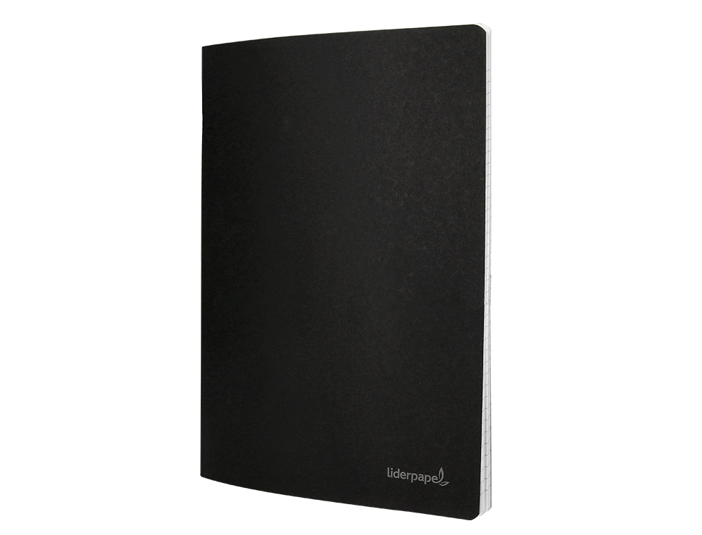 LIBRETA LIDERPAPEL TAPA NEGRA A5 80 HOJAS 60GR CUADRO 5MM CON DOBLE MARGEN
