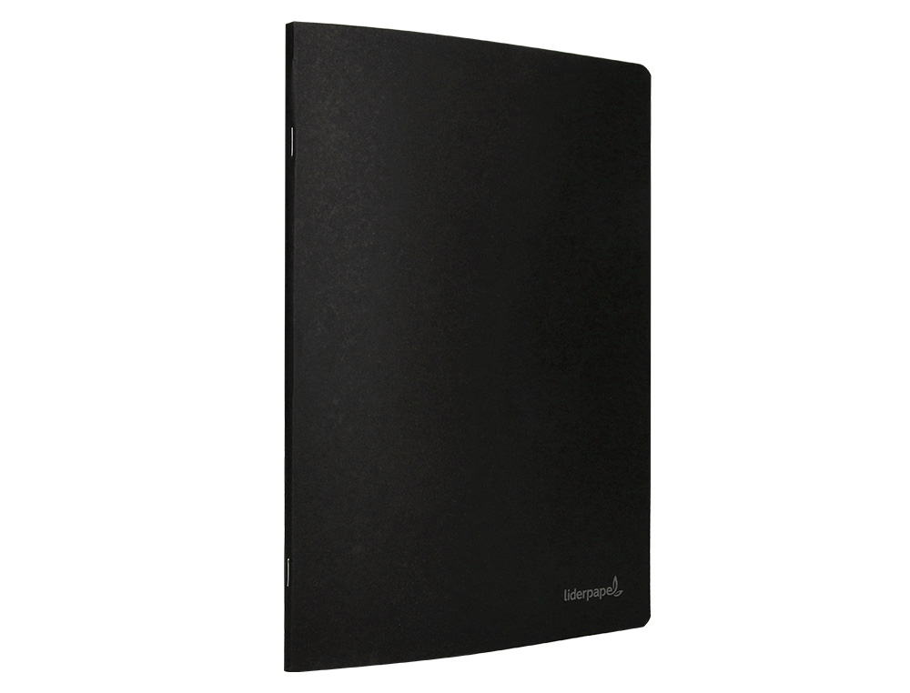 LIBRETA LIDERPAPEL TAPA NEGRA A5 80 HOJAS 60GR CUADRO 5MM CON DOBLE MARGEN