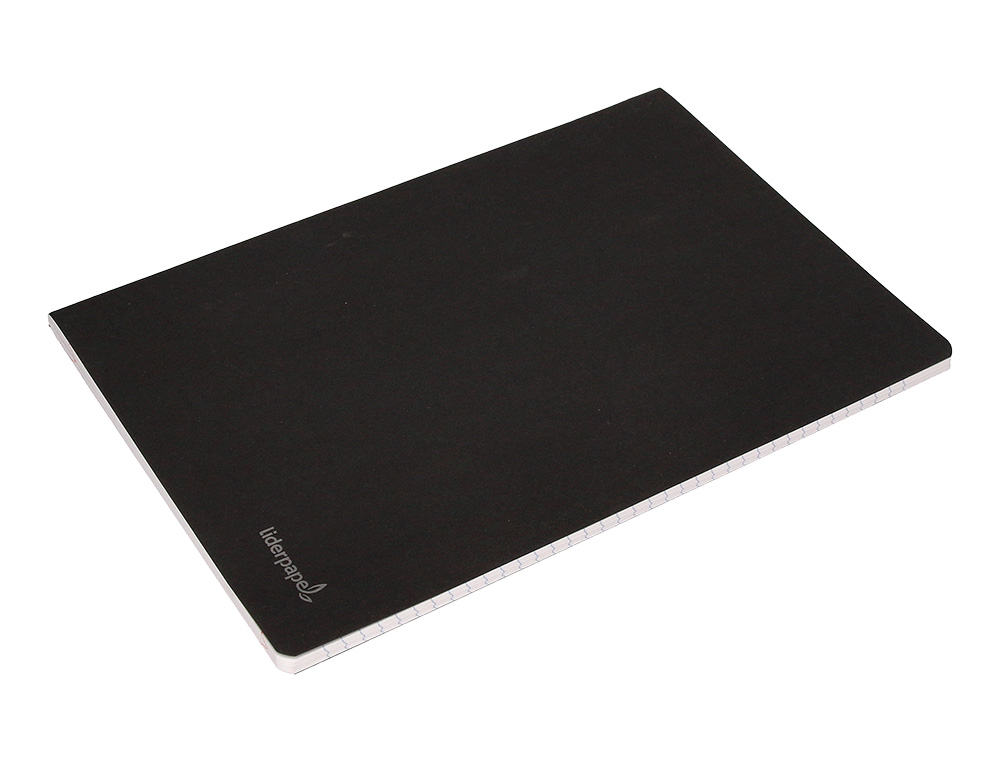 LIBRETA LIDERPAPEL TAPA NEGRA A5 80 HOJAS 60GR CUADRO 5MM CON DOBLE MARGEN