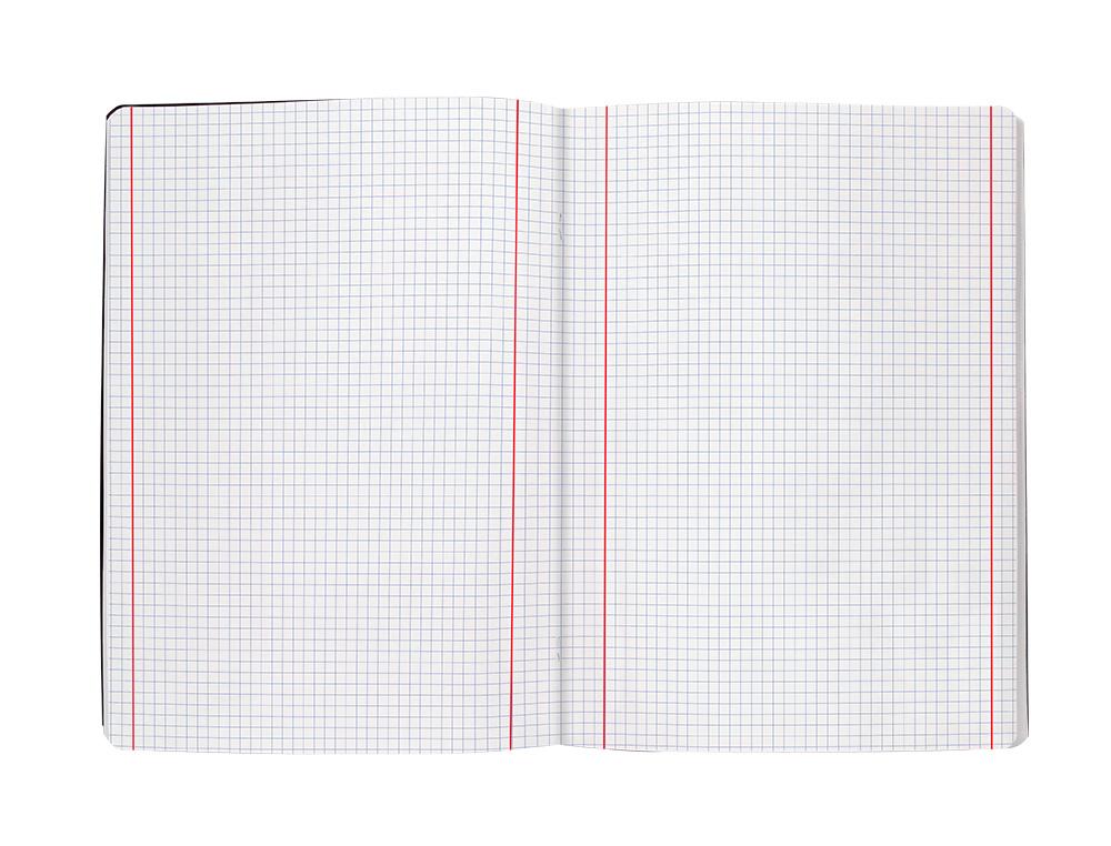 LIBRETA LIDERPAPEL TAPA NEGRA A5 80 HOJAS 60GR CUADRO 5MM CON DOBLE MARGEN