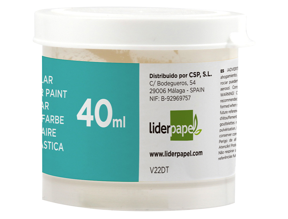 TEMPERA LIDERPAPEL ESCOLAR 40 ML BLANCO