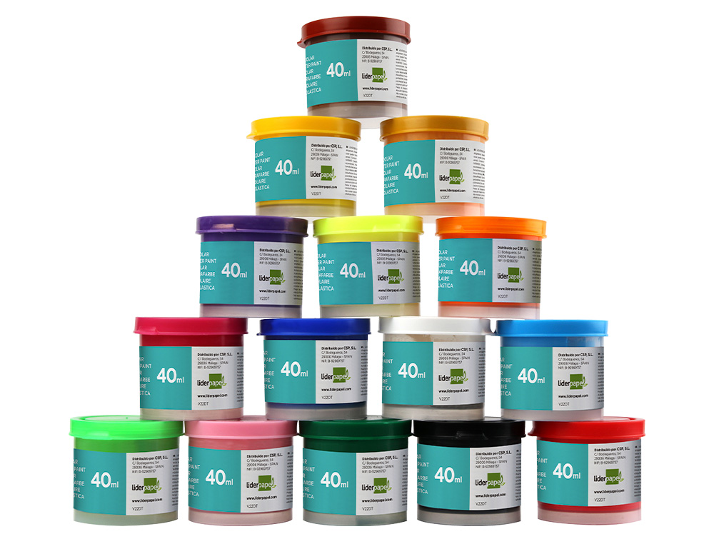 TEMPERA LIDERPAPEL ESCOLAR 40 ML BLANCO