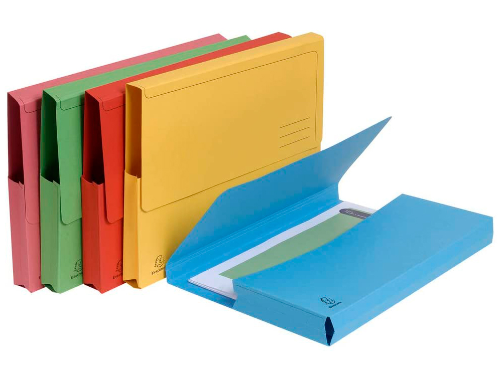 SUBCARPETA CARTULINA CON BOLSA EXACOMPTA DIN A4 COLORES SURTIDOS 210 GR