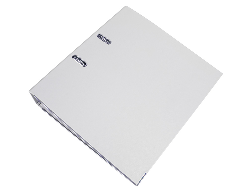 ARCHIVADOR DE PALANCA LIDERPAPEL A4 DOCUMENTA FORRADO PVC CON RADO LOMO 75MMBLANCO COMPRESOR METALICO