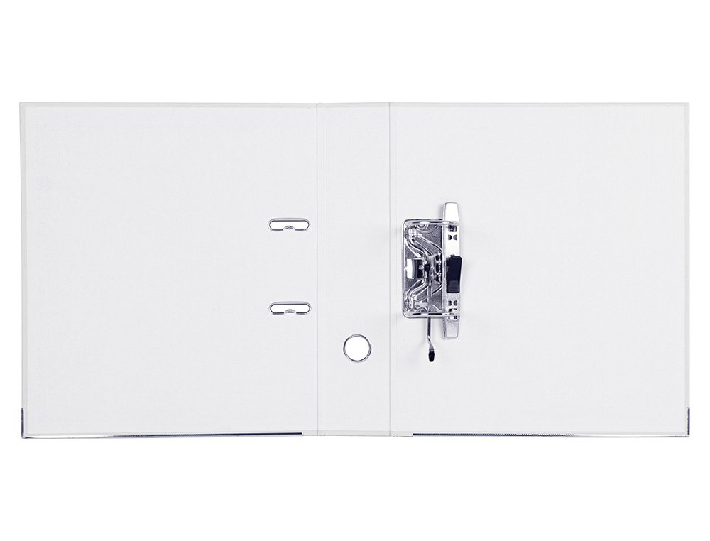 ARCHIVADOR DE PALANCA LIDERPAPEL A4 DOCUMENTA FORRADO PVC CON RADO LOMO 75MMBLANCO COMPRESOR METALICO