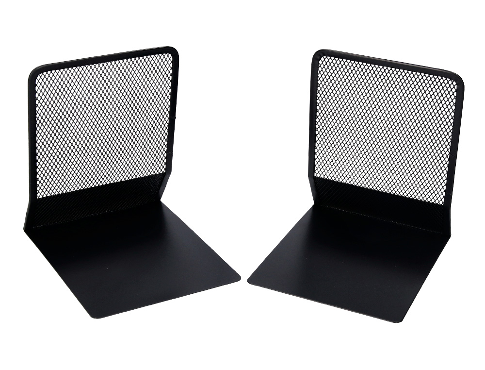 APOYALIBROS METALICO Q-CONNECT KF15098 REJILLA NEGRO JUEGO 165X152X135 MM