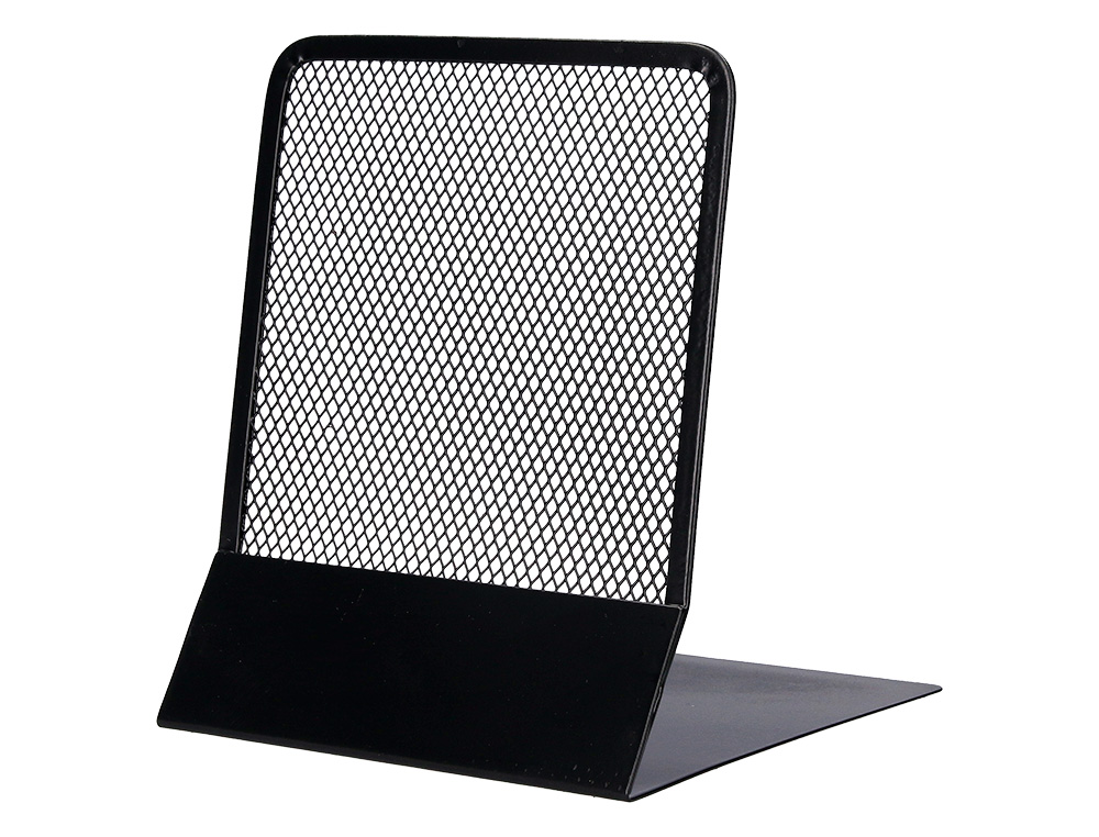 APOYALIBROS METALICO Q-CONNECT KF15098 REJILLA NEGRO JUEGO 165X152X135 MM