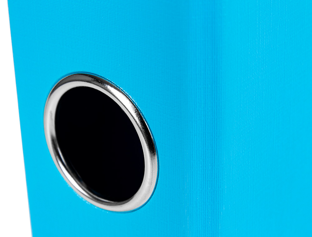 ARCHIVADOR DE PALANCA LIDERPAPEL FOLIO DOCUMENTA FORRADO PVC CON RADO LOMO 52 MM CELESTE COMPRESOR METALICO