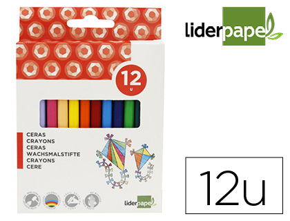 Lapices cera Plastidecor caja de 12 unidades colores surtidos (11904)