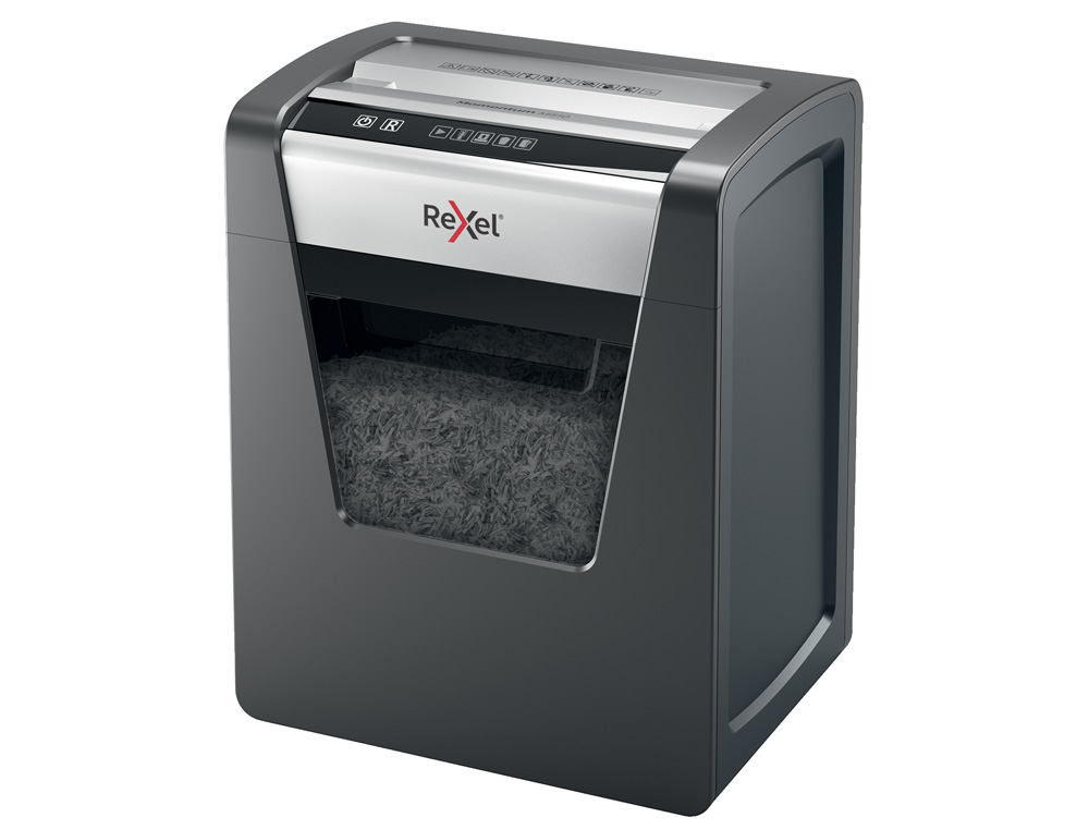 DESTRUCTORA DE DOCUMENTOS REXEL MOMENTUM M510 CAPACIDAD DE CORTE 10 HOJAS DESTRUYE GRAPAS Y CLIPS PAPELERA 23 L