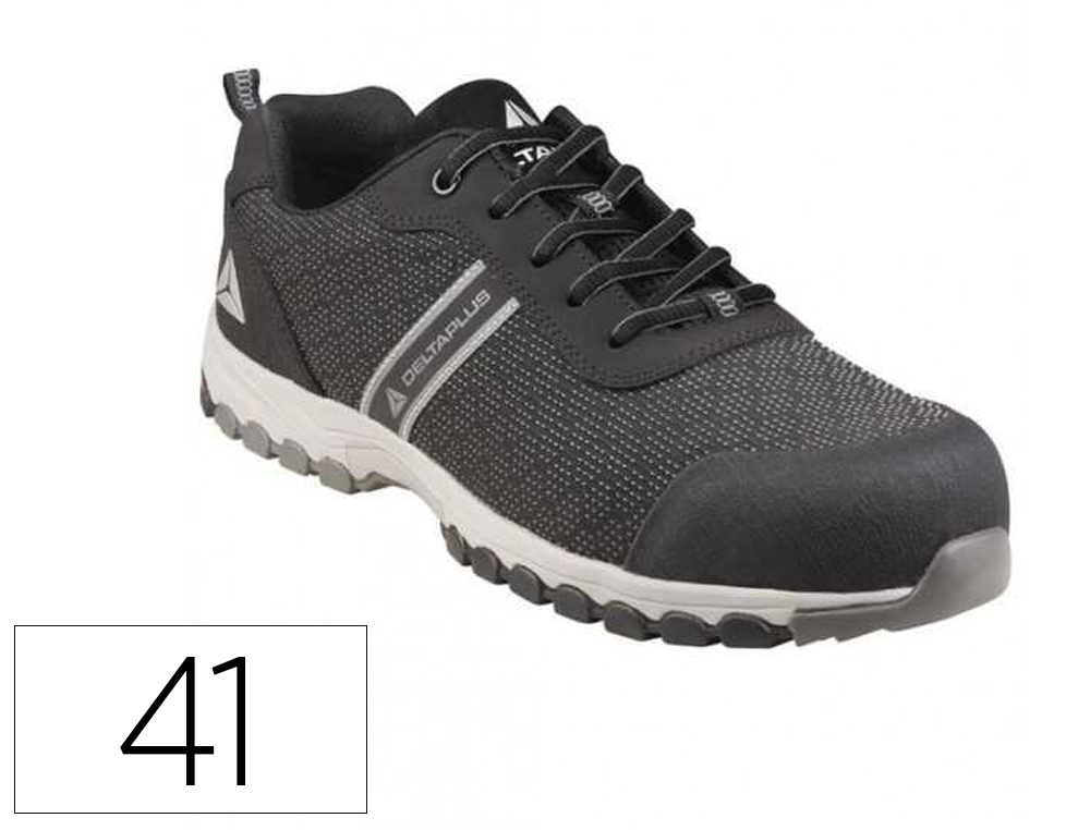 ZAPATO DE SEGURIDAD DELTAPLUS BOSTON DEPORTIVO POLIESTER CON REFUERZO TPU SUELA SELLADA NEGRO TALLA 41