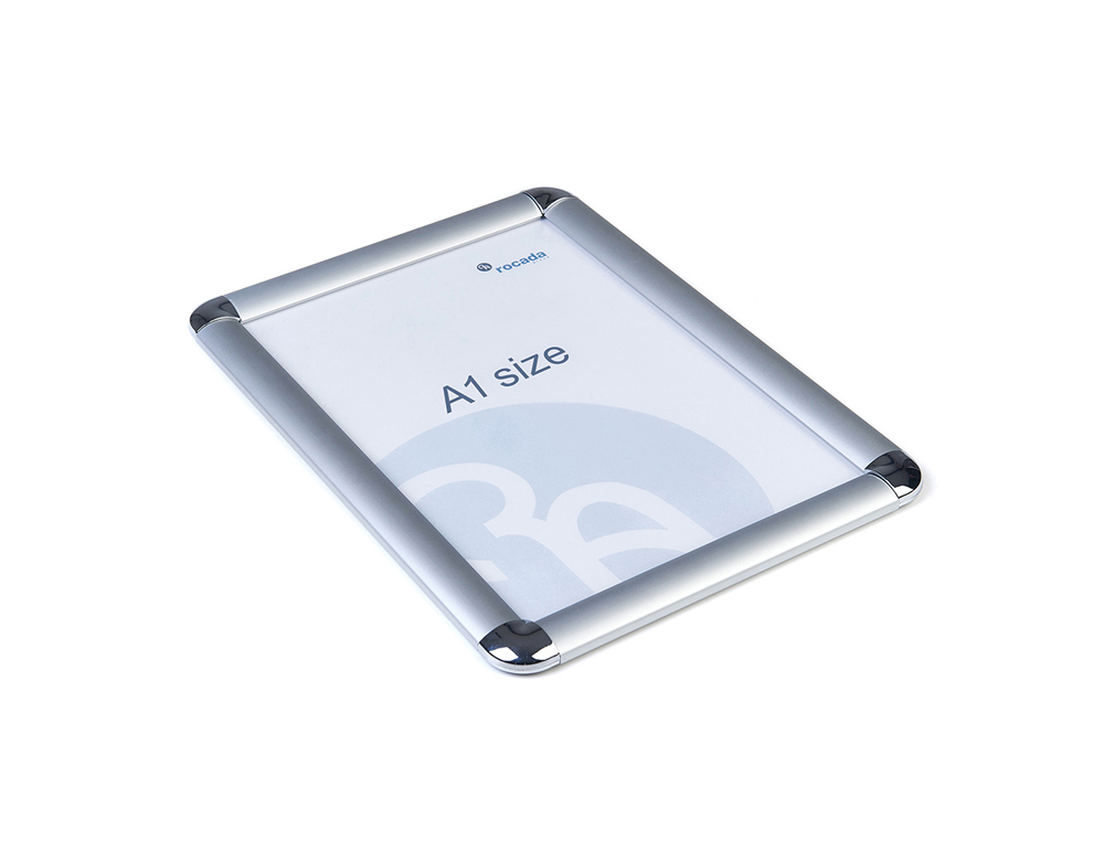 MARCO PORTA ANUNCIOS ROCADA CLIP DIN A1 MARCO DE ALUMINIO ANODIZADO 59,4X84 CM