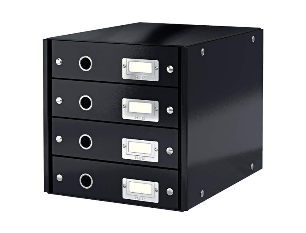 FICHERO CAJONES DE SOBREMESA LEITZ CLICK&STORE 4 CAJONES COLOR NEGRO 290X283X360 MM