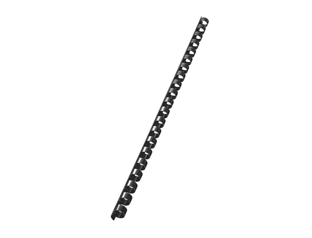 CANUTILLO LEITZ COMBID PLASTICO 10 MM 65 HOJAS COLOR NEGRO CAJA DE 100 UNIDADES
