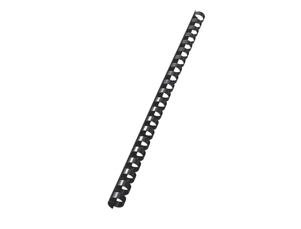 CANUTILLO LEITZ COMBID PLASTICO 12 MM 105 HOJAS COLOR NEGRO CAJA DE 100 UNIDADES
