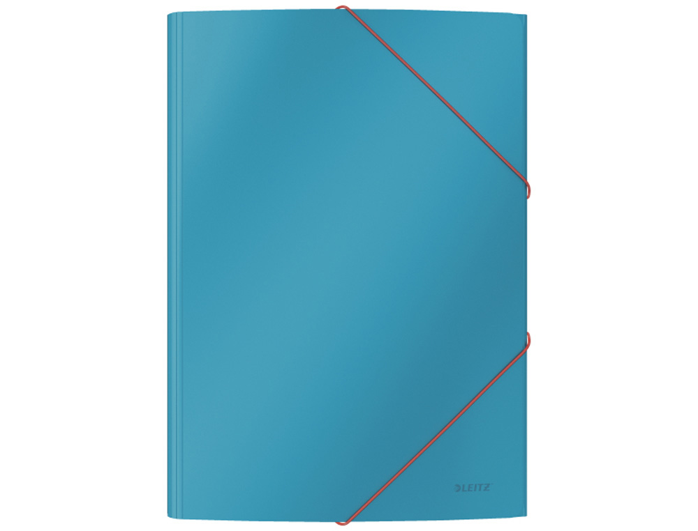 CARPETA LEITZ COSY GOMAS TRES SOLAPAS DIN A4 CARTON COLOR AZUL