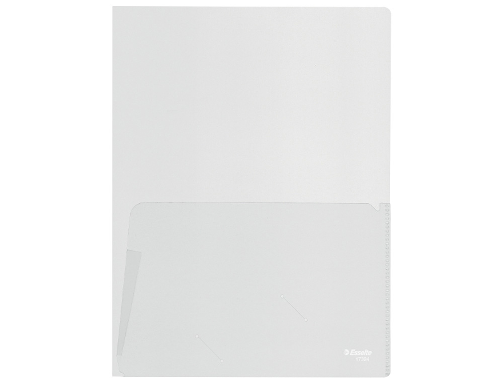 CARPETA DOSSIER ESSELTE DIN A4 DOS BOLSAS CANGURO POLIPROPILENO 180 MC TRANSPARENTE BOLSA DE 5