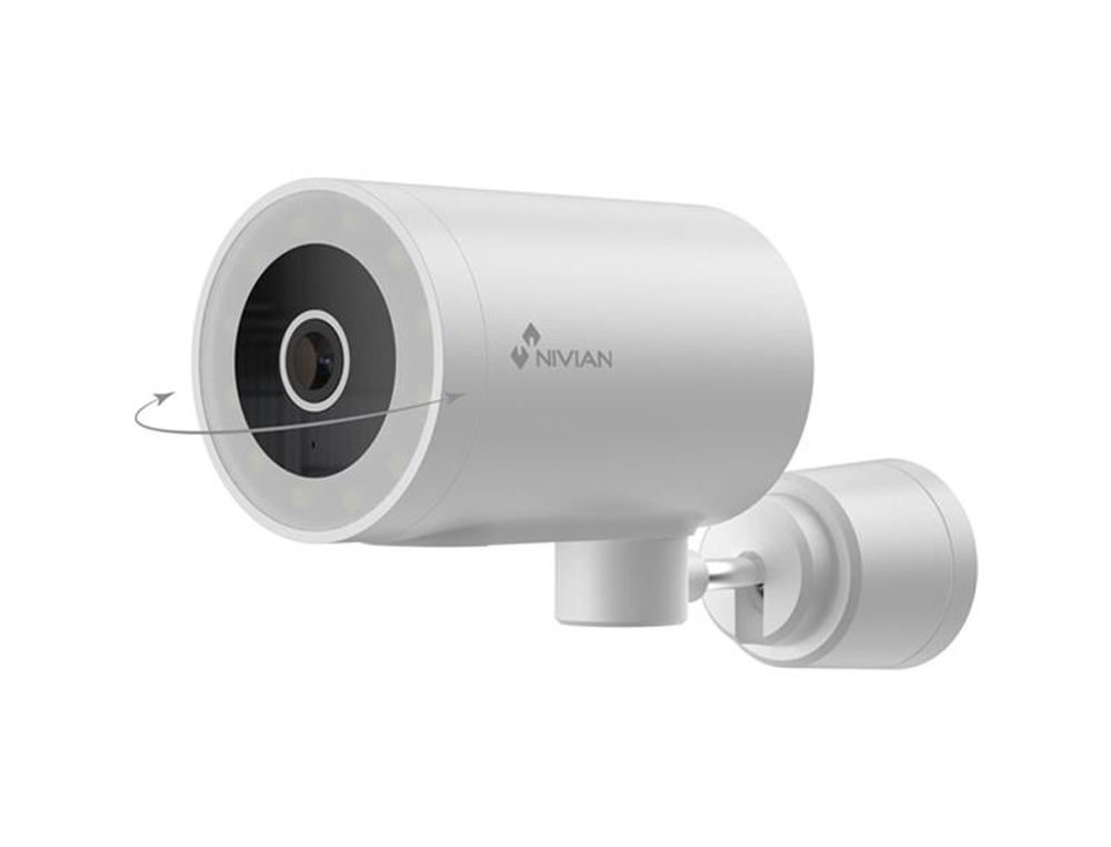 CAMARA DE VIGILANCIA NIVIAN BULLET WIFI EXTERIOR MOTORIZADA 4K COLOR BLANCO