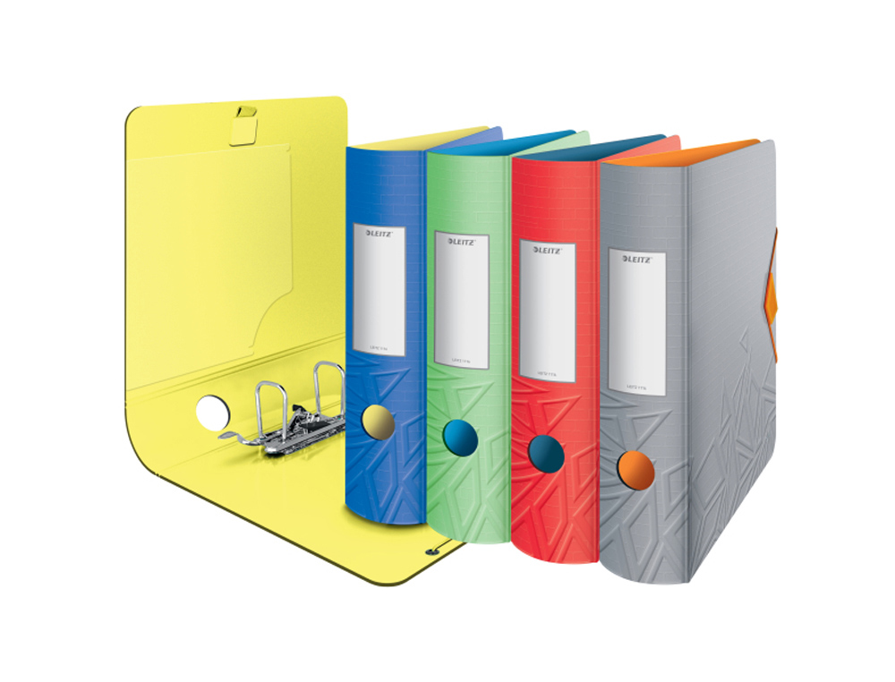 ARCHIVADOR DE PALANCA LEITZ ACTIVE URBAN CHIC 180 DIN A4 POLYFOAM LOMO 82 MM COLORES SURTIDOS