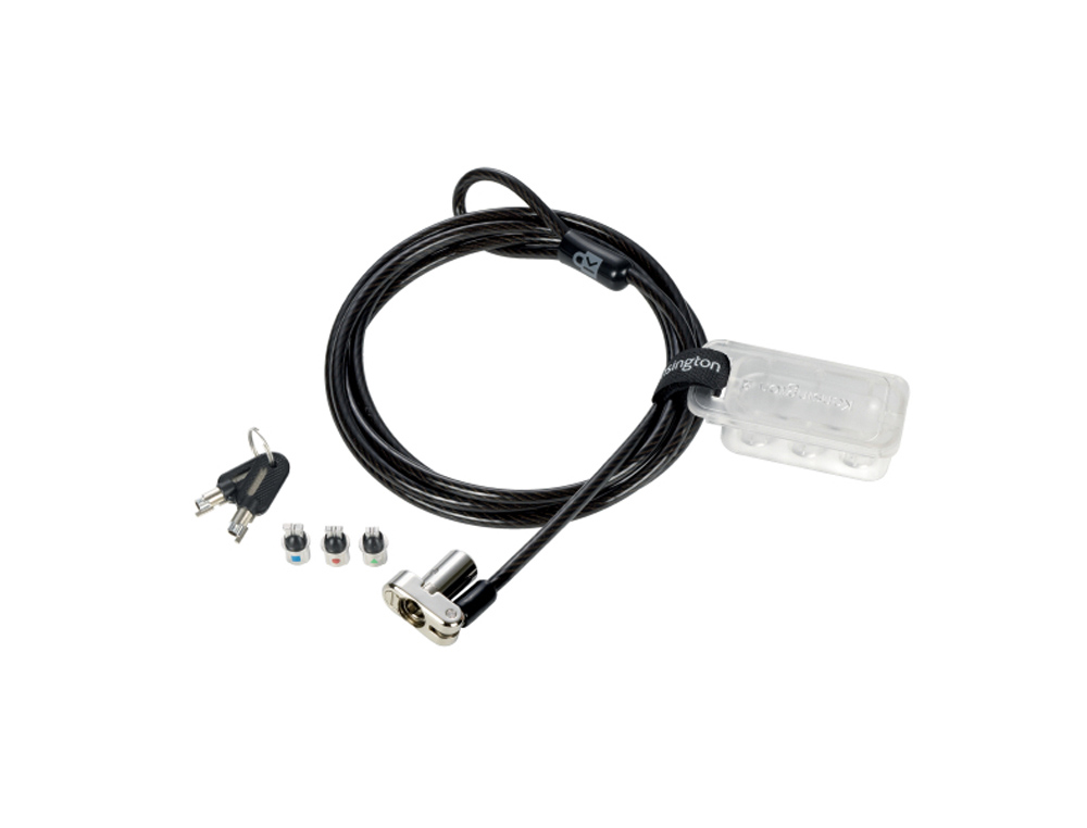 CANDADO KENSINGTON CON LLAVE 3 EN 1 PARA ORDENADORES PORTATILES