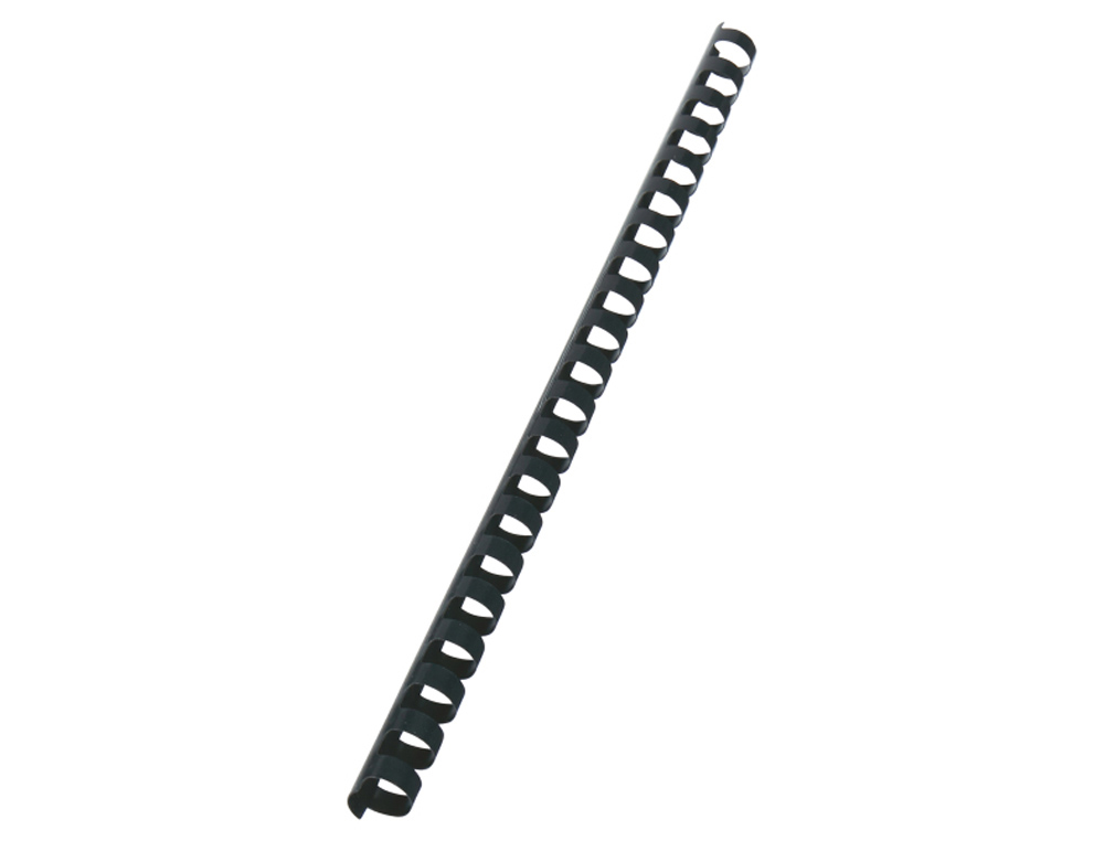 CANUTILLO GBC 14 MM PLASTICO NEGRO CAJA DE 100 UNIDADES